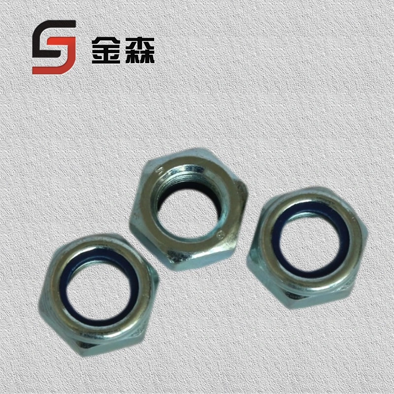 High-Strength Hexagonal Thickened Nylon Self-Locking Nut Nut Nut Lock Lock Nut Carbon Steel 12.9 Level Fasteners